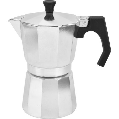 Achteckige Kaffeemaschine aus Aluminium für starken Kaffee, 300 ml, für Herdplatten (1/5)