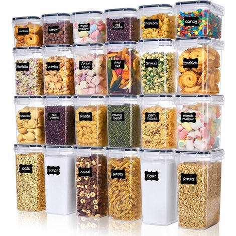 Vorratsdosen-Set 24 Stück luftdicht BPA-frei stapelbar für Küche & Vorratskammer (1/5)