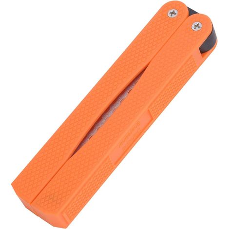 Meule double face pliable d'extérieur, aiguiseur de couteaux de cuisine Orange (1/5)