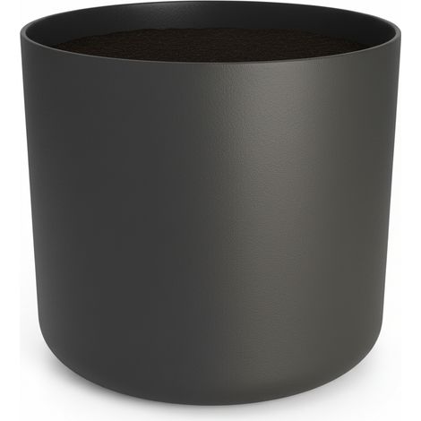 Pot de Fleurs Rond Cache-Pot Design Moderne Anthracite Ø 35 cm pour Plantes d'Intérieur - PANGIVO (1/5)