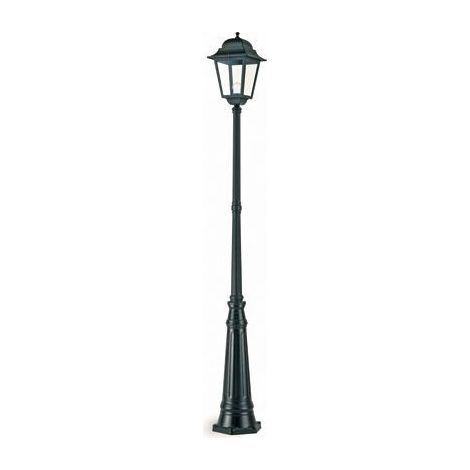 Farola en aluminio inyectado difusores negros en vidrio transparente h. 293 cm (1/3)