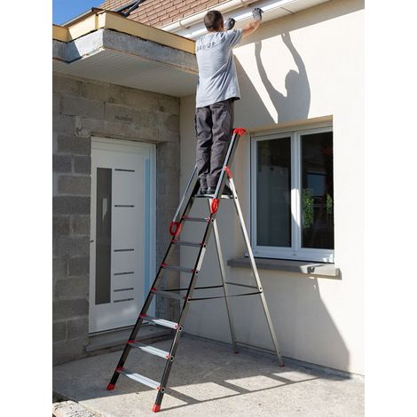 Centaure – Escabeau aluminium 5 marches serties – Hauteur de travail 2,99m – Pour usage professionnel – Garantie 5 ans – 239205