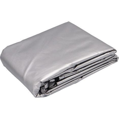Ensemble de meubles de jardin en tissu pour meubles de jardin rectangulaires, tissu résistant à la neige, à la poussière, aux UV, respirant, imperméable et résistant au froid, argent 23123190 cm (1/5)
