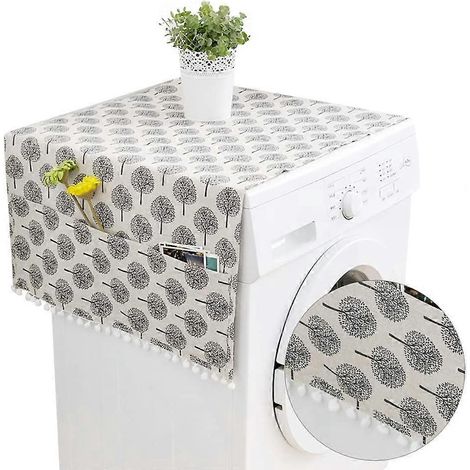 Housse anti-poussière pour réfrigérateur, housse de protection avec sac de rangement, housse de protection pour lave-linge, réfrigérateur, housse anti-poussière (1/4)