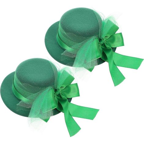 1 Set 2 Stück grüne Haarspangen für den St. Patrick's Day (Grün)-13.5X13.5CM-Green (1/3)