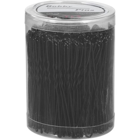 300 horquillas negras en forma de U, antideslizantes y finas, para mujer. (1/5)