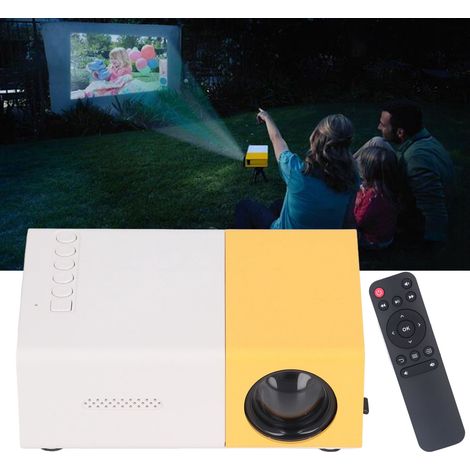 Projecteur Mini Portable 24 à 60 Pouces Full HD 1080p pour Cinéma Maison et Extérieur, Alimentation 110‑240V avec Prise UE