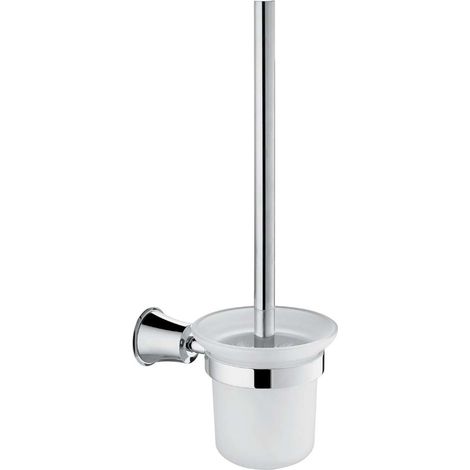 OMNIRES Art Line - Escobilla WC de pared con soporte, cristal lechoso/cromo AL53620CR