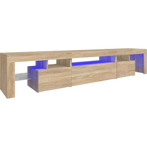 Maison Exclusive - TV-Schrank mit LED-Leuchten Sonoma-Eiche 215x3 (1/5)