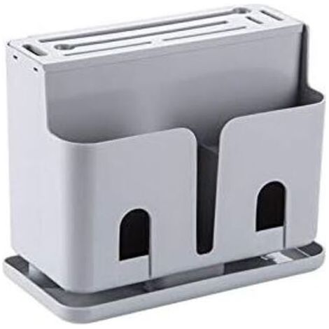 Couteau en Plastique Porte Multi-Fonction évier Drainante Boîte cuillères Couteaux de Cuisine Forks Chopsticks Plateau Ustensile Organisateur Bloc Couteaux (Color : A)-Ensoleillé (1/5)