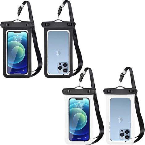Funda impermeable para smartphone IPX8 [2 unidades], funda impermeable para teléfono móvil (máximo 6,7"), compatible con iPhone 16/15/14/13/12 y Samsung Galaxy S24/S23 (1/5)
