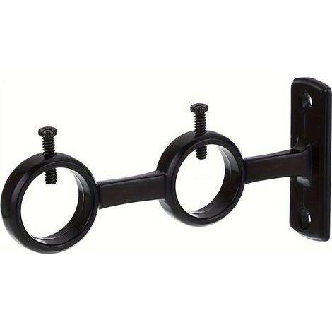 Deux supports de tringle à rideaux robustes et durables avec fixations réglables, adaptés à une utilisation intérieure et extérieure, aux salons et à la décoration intérieure. (1/5)