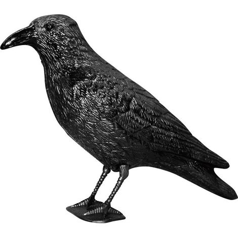 Corbeau anti-pigeons effet dissuasif – Plastique résistant aux intempéries – Pour intérieur/extérieur – Dimensions 250x120x380mm – Swissinno