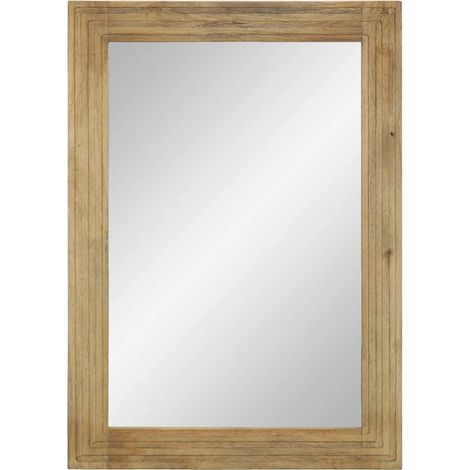 vidaXL Espejo de baño madera maciza mango marrón 50x70x2,5 cm (1/2)