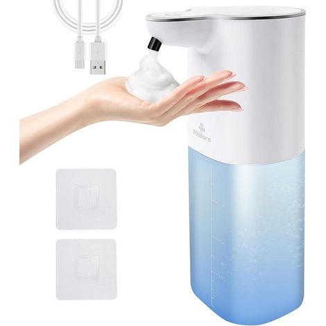 Dispensador automático de jabón - Dispensador con sensor - Funcionamiento higiénico - Espuma sin contacto - 400 ml - Blanco