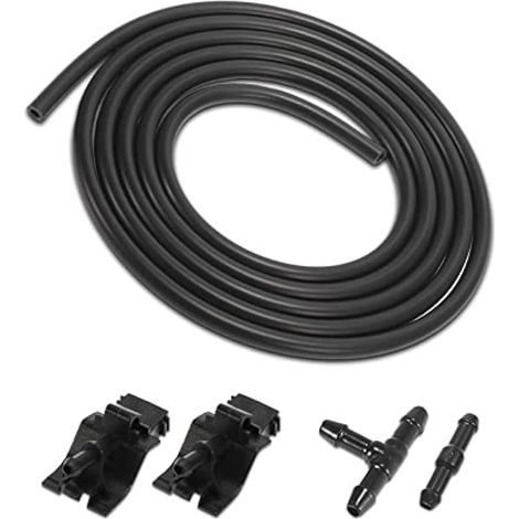 Fogfar Kit de buse de lave-glace, buse de lave-glace avec tuyau de fluide de 2 mètres, compatible avec 4Runner Lexus GX460 (noir) (1/5)