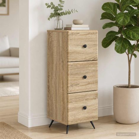 Teenpull – Schubladenschrank Sonoma-Eiche 33 x 34,5 x 90 cm Holzwerkstoff (1/5)