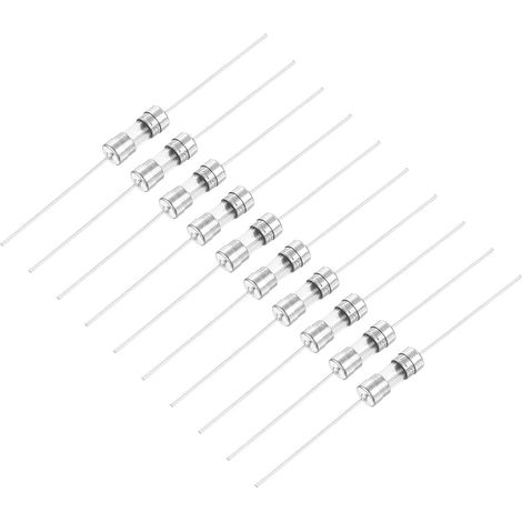 Glass Cartridge Fuses 0.2 x 10 mm 250 V 2 A 10 Pieces Silver (1/5)