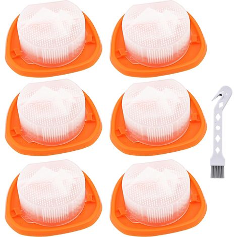 6 Filtres pour Black+Decker NVC115JL, NVC115JL-QW, NVC115W, NVC115WA-QW, NVC215W, NVC215WA, NVC220WBC, HNVC215B10, HNV215B12 Aspirateur Filtres de Rechange Remplacement N611068 & N571815