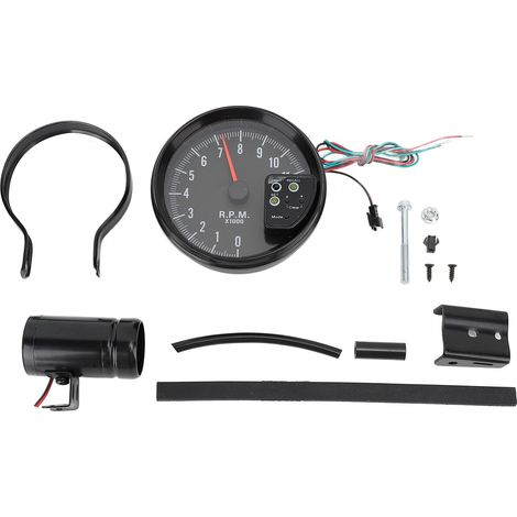 Tachymètre de voiture 12V 5 pouces avec lumière de changement de vitesse LED, affichage 7 couleurs, 11 tr/min pour véhicules 4 6 8 cylindres (1/5)