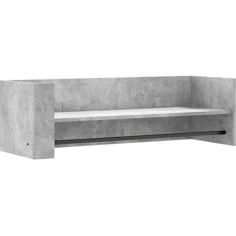 Maison Exclusive - Wandregal Betongrau 100x35x30,5 cm Holzwerksto