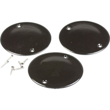 Lot de 3 chapeaux de bruleur emailles + vis pour Table de cuisson DOMETIC 407144154