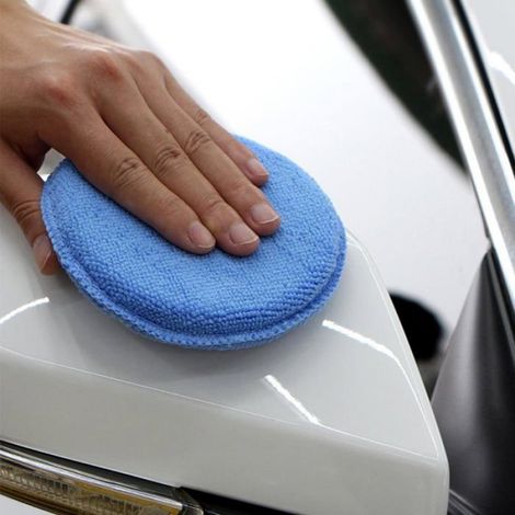 éponge de Polissage de Voiture, 4 pièces éponge à polir à la main en Microfibre, tampon applicateur de cire pour cires (1/5)