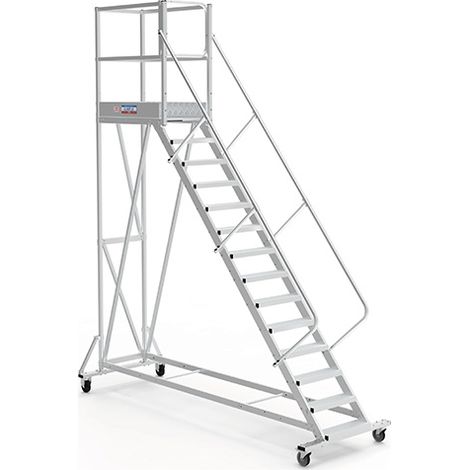 Plateforme roulante 13 marches - Hauteur max. de travail 4.60m - PTF113PT-P