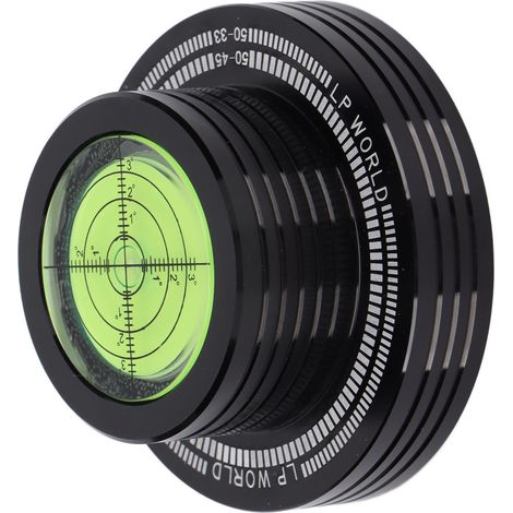 Schallplattengewicht-Stabilisator, Klemme mit Wasserwaage für 50-Hz-Plattenspieler, schwarz (1/5)