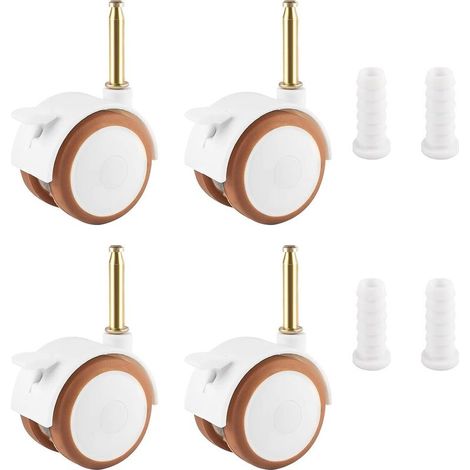 Roulettes pour meubles d'enfants, lot de 4 roulettes pivotantes pour lits de bébé, berceaux, poussettes et chaises (1/4)