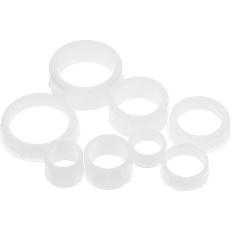 Adaptateurs Réducteurs pour Meule D'établi en Plastique Blanc, Kit 2 Sets Compatible Meules de 7-12mm, Accessoires Polyvalents pour Meuleuse D'établi (1/5)