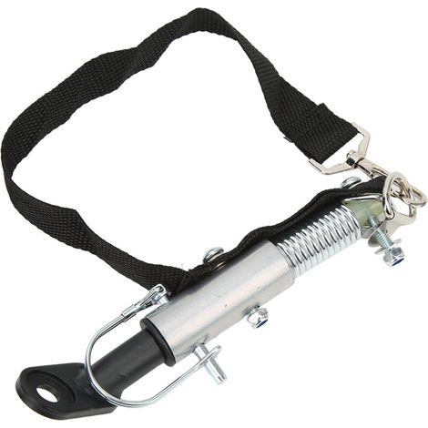 Attache de remorque vélo sans outils, installation facile en métal, coupleur pour vélo électrique et remorque cycliste.