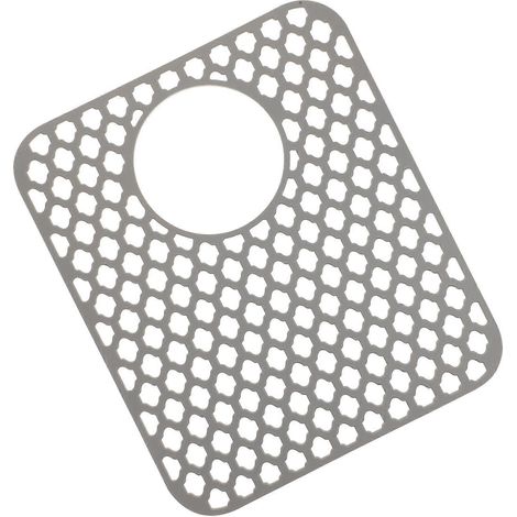 Lot de 4 tapis de cuisine en silicone gris pour évier, antidérapants et antidérapants. (1/5)