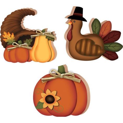 Décoration en bois de citrouille dinde Thanksgiving, ornements rustiques debout pour automne récolte. (1/5)