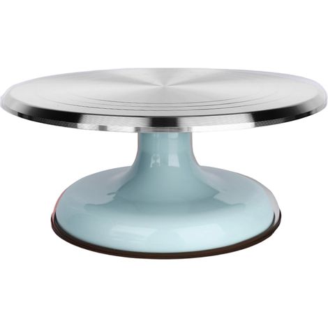 Plateau tournant à gâteaux en alliage d'aluminium de 25/30 cm (10/12 pouces) - Outils de pâtisserie et de décoration - Support antidérapant (1/5)