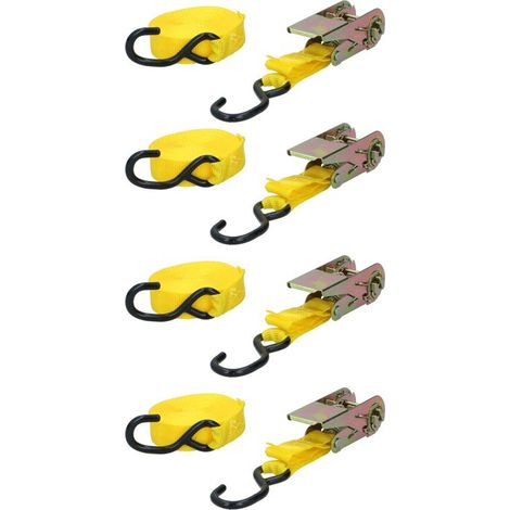 Sangles d'arrimage - DUNLOP - Lot de 4 - 5 m - Nylon - Capacité 350 kg