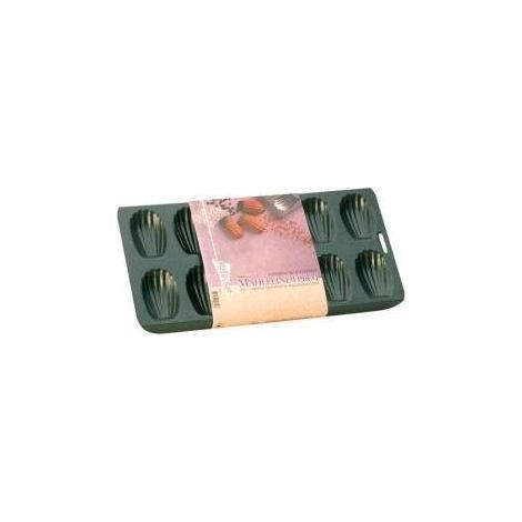 PATISSE Madeleine-Form aus antihaftbeschichtetem Edelstahl – 12 Mulden – 40 x 19 cm – Schwarz (1/5)