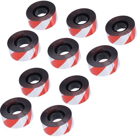Lot de 10 rubans réfléchissants double face rouge et argent de 2,5 cm x 60 m, répulsifs pour oiseaux, pour vergers. (1/5)