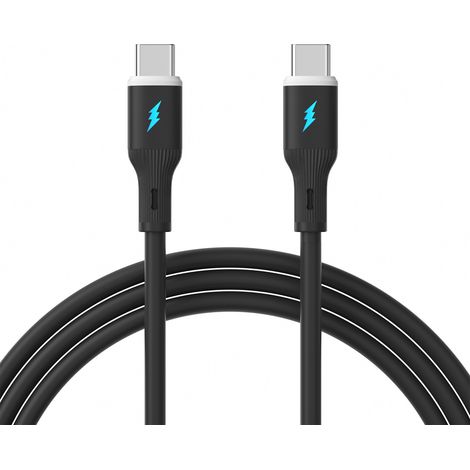 USB-Typ-C-Kabel, 1 m, AK-USB-67, 60 W, Silikon (1/2)