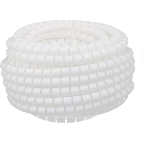 25mm x 25m flexible Spiralschlauchkabel Wire Wrap Ordinateur utilisé Câble blanc (1/4)