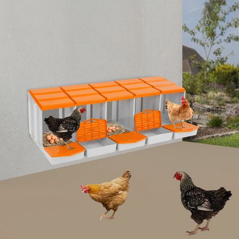 5-Grid-Hühner-Ei-Hühner-Nest-Box, Wand-Montage Hühnerhütte, Schrägsammlung Design, 139,7 51,5 46,5 cm (1/5)