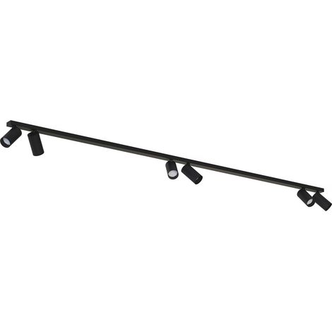 Plafonnier barre 6 spots GU10 Nowodvorski Mono noir (1/3)