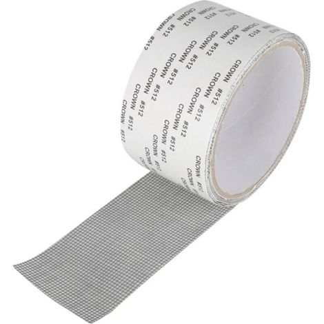 Ulisem Ruban Adhesif Reparation Moustiquaire - Patch Repare Moustiquaire Réparation de Fenêtre Kit de Moustiquaire Adhesive Reparation Réparer Moustiquaire 5 x 2m (gris)