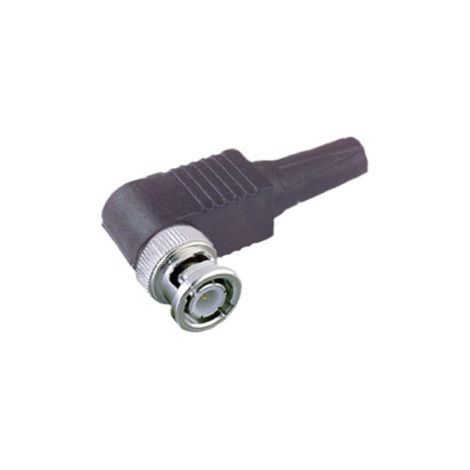 Conector BNC Macho Acodado A Tornillo C/manguito (1/2)