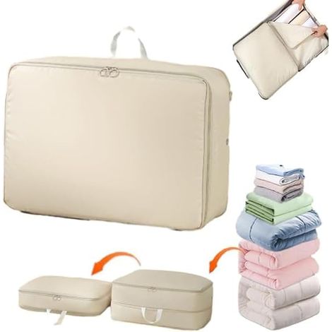 (Kaki) 40x12x30cm, organisateur d'auto-compression super peu encombrant, organisateur d'emballage, organisateur d'emballage de stockage peu encombrant, organisateur de bagages accessoires de voyage