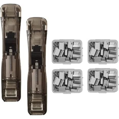 Une agrafeuse sans joint avec 200 clips de rechange réutilisables qui n'abîment pas le papier. (1/5)
