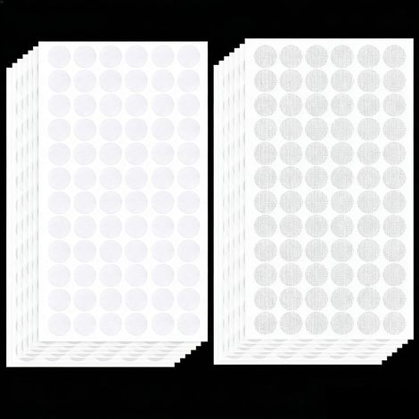 1008 Stück runde Kratzer, 15 mm runde Klebepunkte, doppelseitig stark selbstklebend, für Bastelarbeiten, DIY-Papier, Kunststoff, Glas, Metall (504 Paare) (1/5)