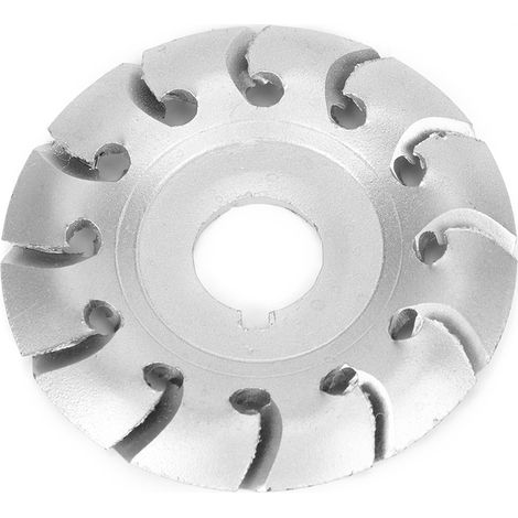 Disque à sculpter le bois à 12 dents pour meuleuse d'angle, en acier au manganèse argenté trempé, 65 x 16 mm (1/5)