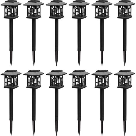 8/10/12 Lampes solaires, design maison, filament LED blanc chaud, étanche IP65, pour jardin terrasse allée (1/5)