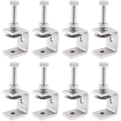 8 Pièces Serre Joints C 30mm, Pince C Acier Inoxydable 304 Réglable Plage de Serrage 0-25mm pour Soudage Charpentier Montage Domestique, l'Ébénisterie (1/5)